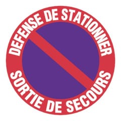 Panneau d’interdiction rond 300mm ''Défense de stationner Accès pompier'' - NOVAP - 4034294 1
