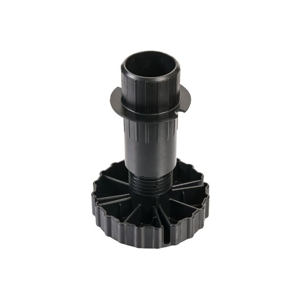 Pied vérin reglable - ABS noir - 89 x 125 mm - Hettich