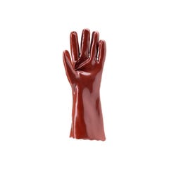 Lot de 10 paires de gants PVC rouge enduit 35 cm Actifresh - Coverguard - Taille L-9 1