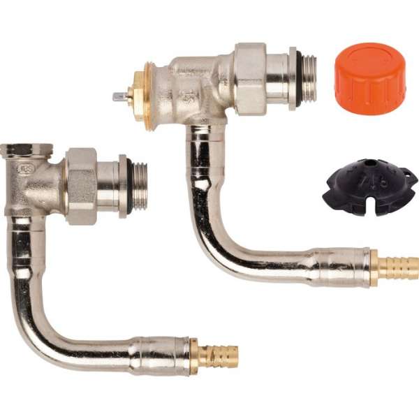 Kit Hydrocâblé Thermostatique Équerre Inversé Pour Radiateur - À Sertir Ø 12 - Filetage 1/2 - Comap"