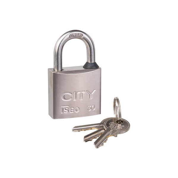 Cadenas anse Inox - corps nickelé satiné et joint d'étanchéité - 45an inox nickvari - Iséo