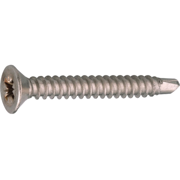 Vis tôle tête fraisé PZ2 2,8 mm - Ø 4,8 mm - 31,7 mm - Inox - Boîte de 100 pièces - Viswood