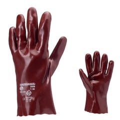 Gants PVC rouge enduit 27 cm Actifresh - Coverguard - Taille XL-10 2