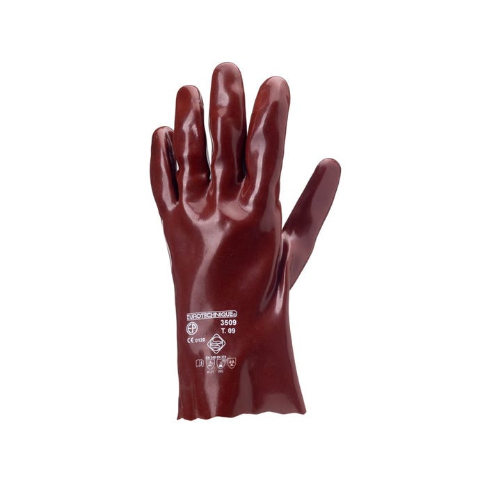 Gants PVC rouge enduit 27 cm Actifresh - Coverguard - Taille XL-10 0