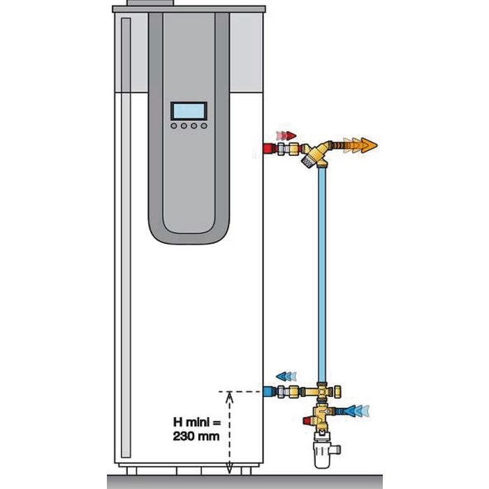 Kit de sécurité chauffe-eau thermodynamique - Siège laiton - KMIXH - Thermador 1