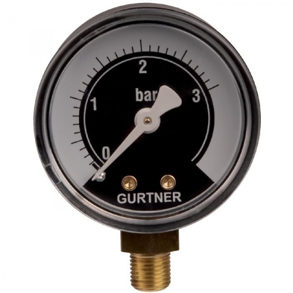 Manomètre gaz radial 0 à 3 bar - Gurtner