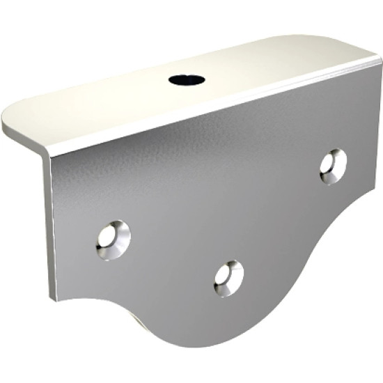 Platine équerre fixation sur plat M10 MANTION - Trou taraudé - 28x95xH.62 mm - 0037