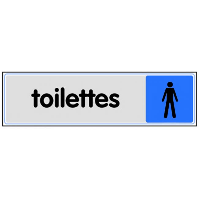Plaque toilettes hommes en plexi couleur 170x45mm - NOVAP - 4036489 0