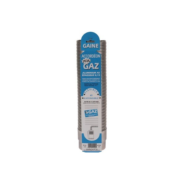 Gaine accordéon spécial gaz+raccord 111mm - TEN - 015111