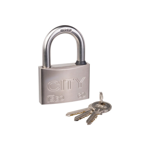 Cadenas anse Inox - corps nickelé satiné et joint d'étanchéité - 60an inox nickvari - Iséo