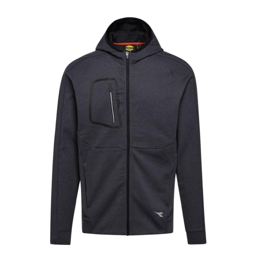 Sweat-shirt de travail stretch en molleton non gratté avec capuche Diadora CROSS FZ Gris Foncé XXL