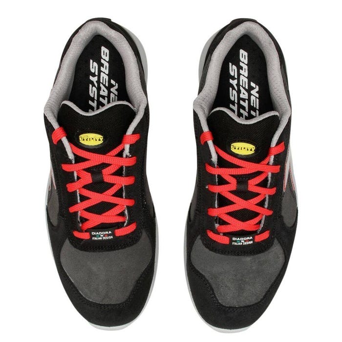 Chaussures respirantes Diadora RUN NET AIRBOX LOW S3 SRC Gris / Rouge 38 4
