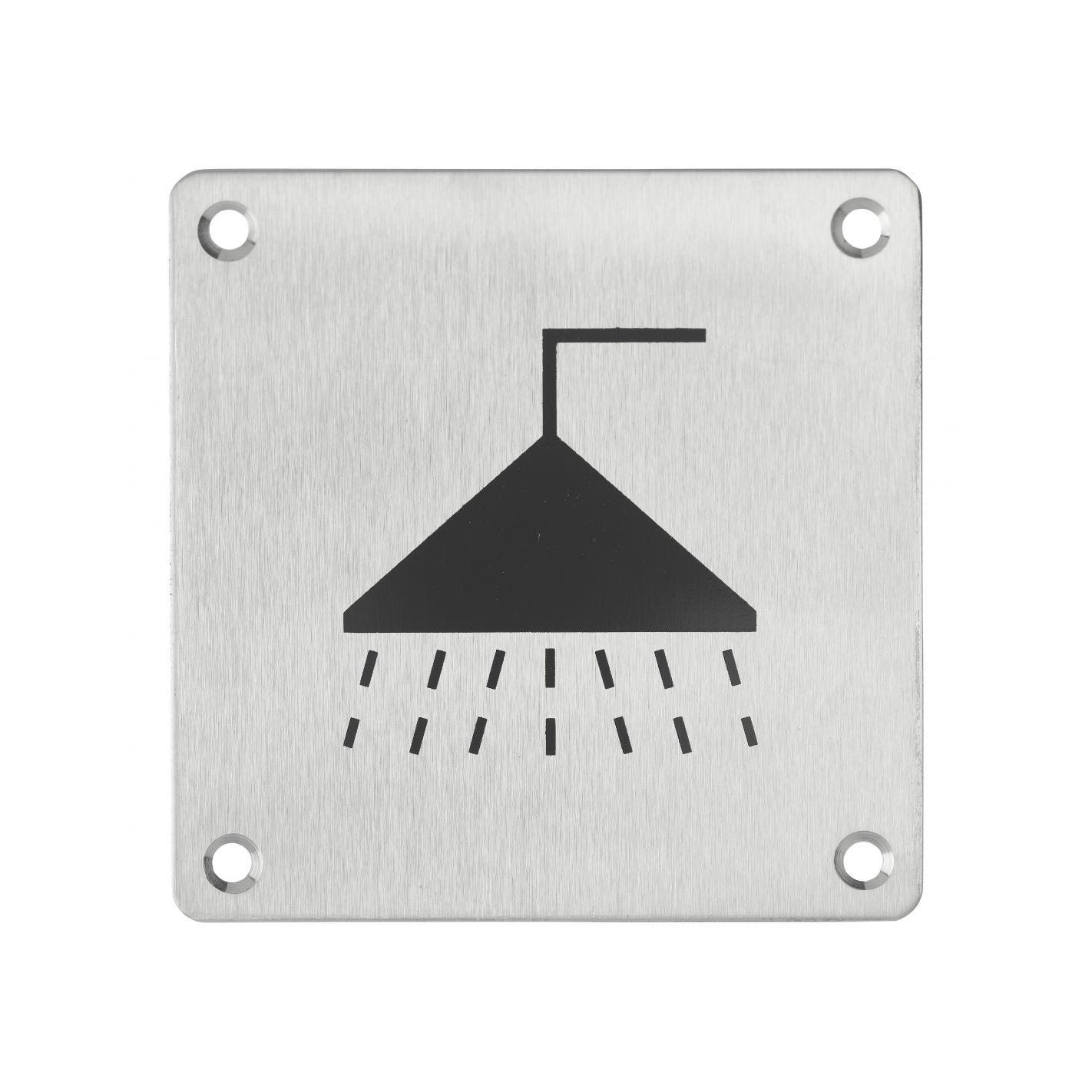 THIRARD - Plaque de signalisation Douche , à visser, inox brossé, marquage noir, 100x100mm 0