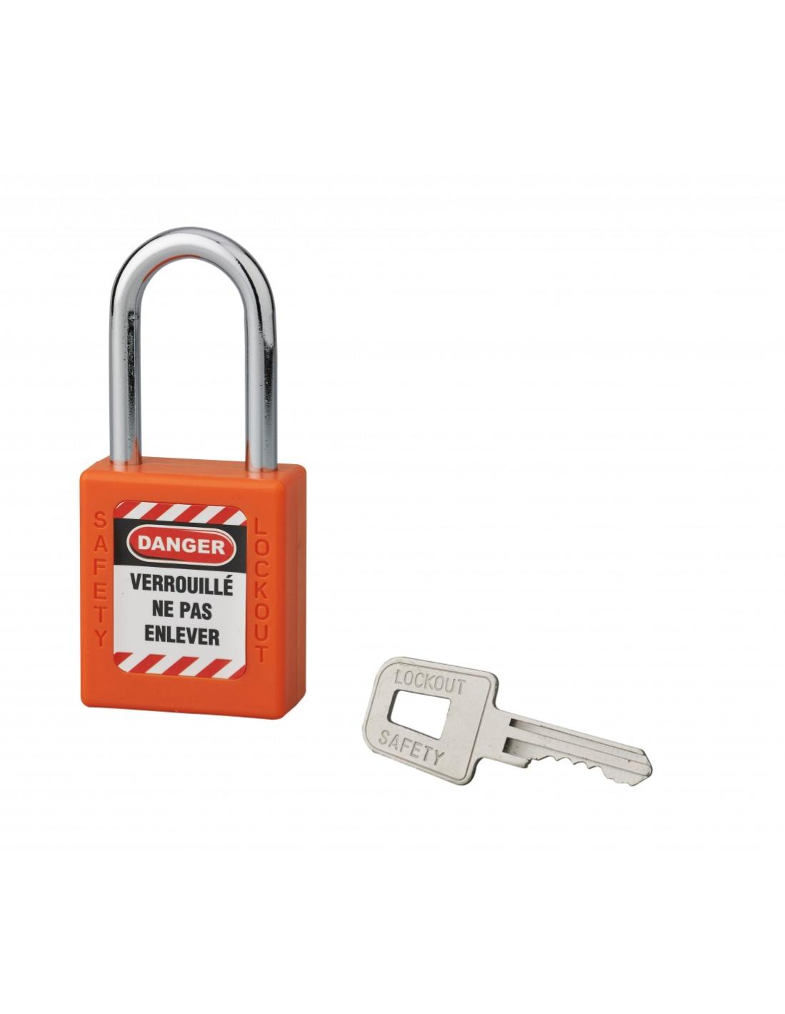 Thirard - Cadenas De Consignation Loto Lockout Tagout 40 Mm Anse Acier Ø 6 X 38 Mm Orange