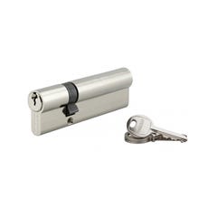 THIRARD - Cylindre à clé crantée 30 x 70 mm nickelé 3 clés