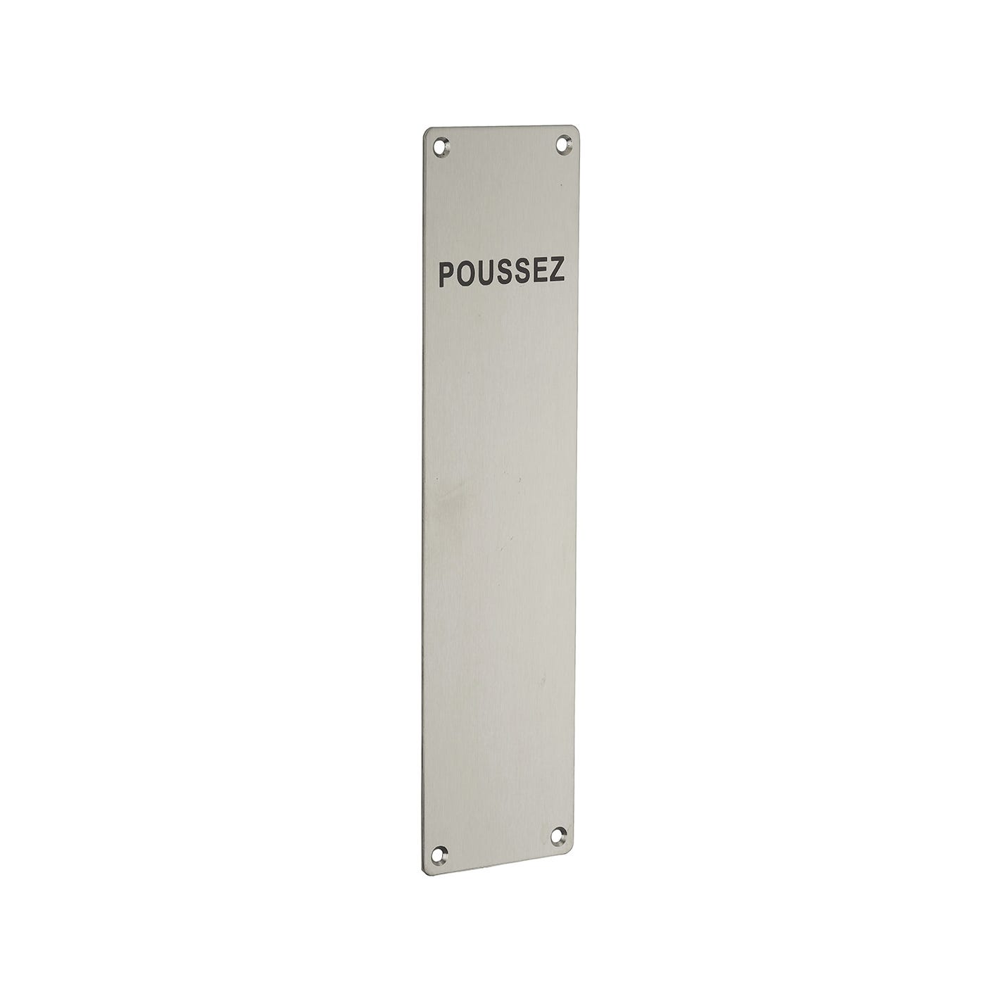 Plaque "Poussez" inox 304 - 75 x 300 mm 3