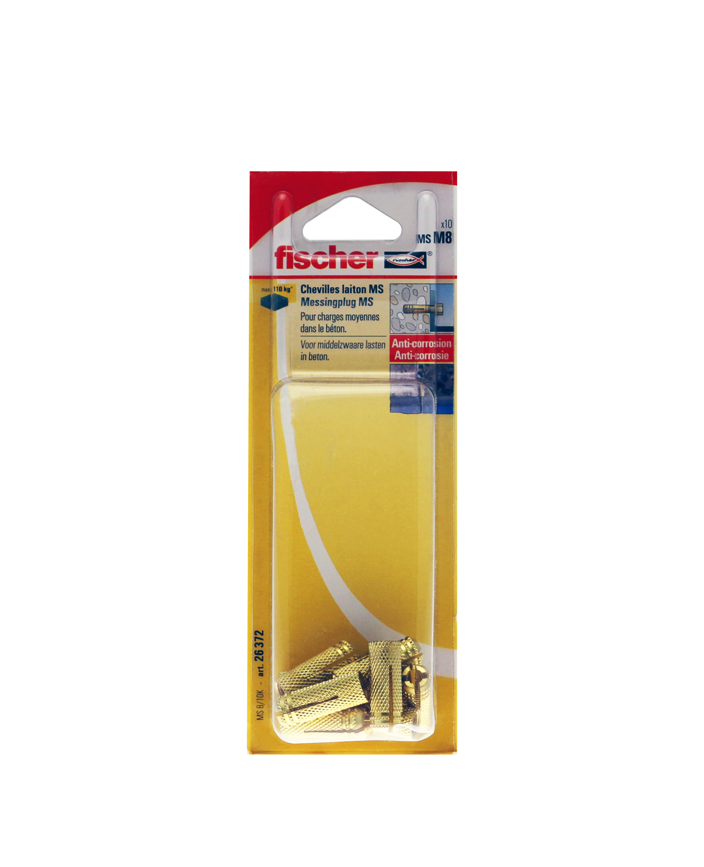 Chevilless laiton MS 6-10K boîte de 10 - FISCHER - 26165