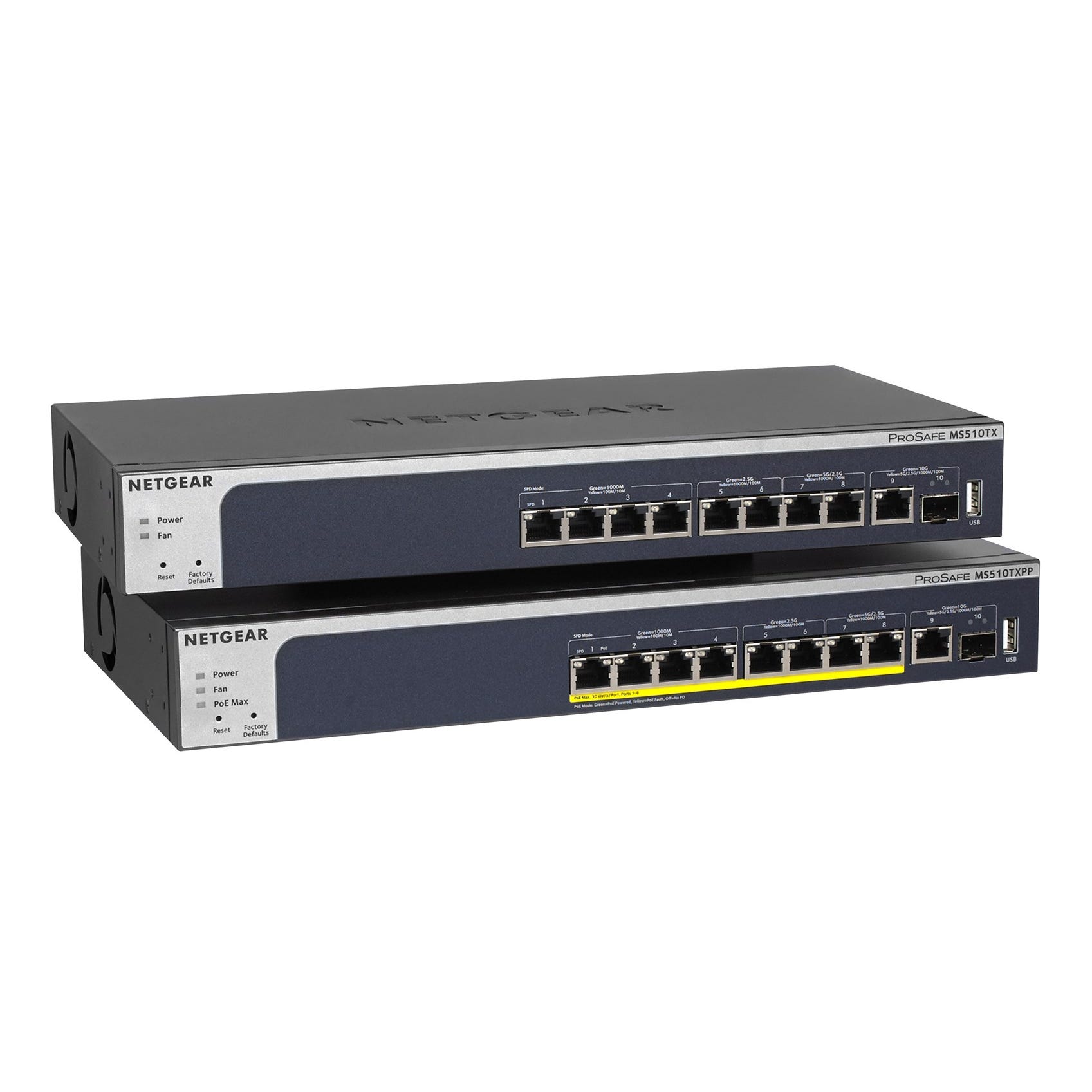 NETGEAR MS510TXPP Switch Ethernet manageable PoE+ 180W 8 ports 2.5Gbps et 1 port 10 Gigabit + 1x SFP+ Rackable 6