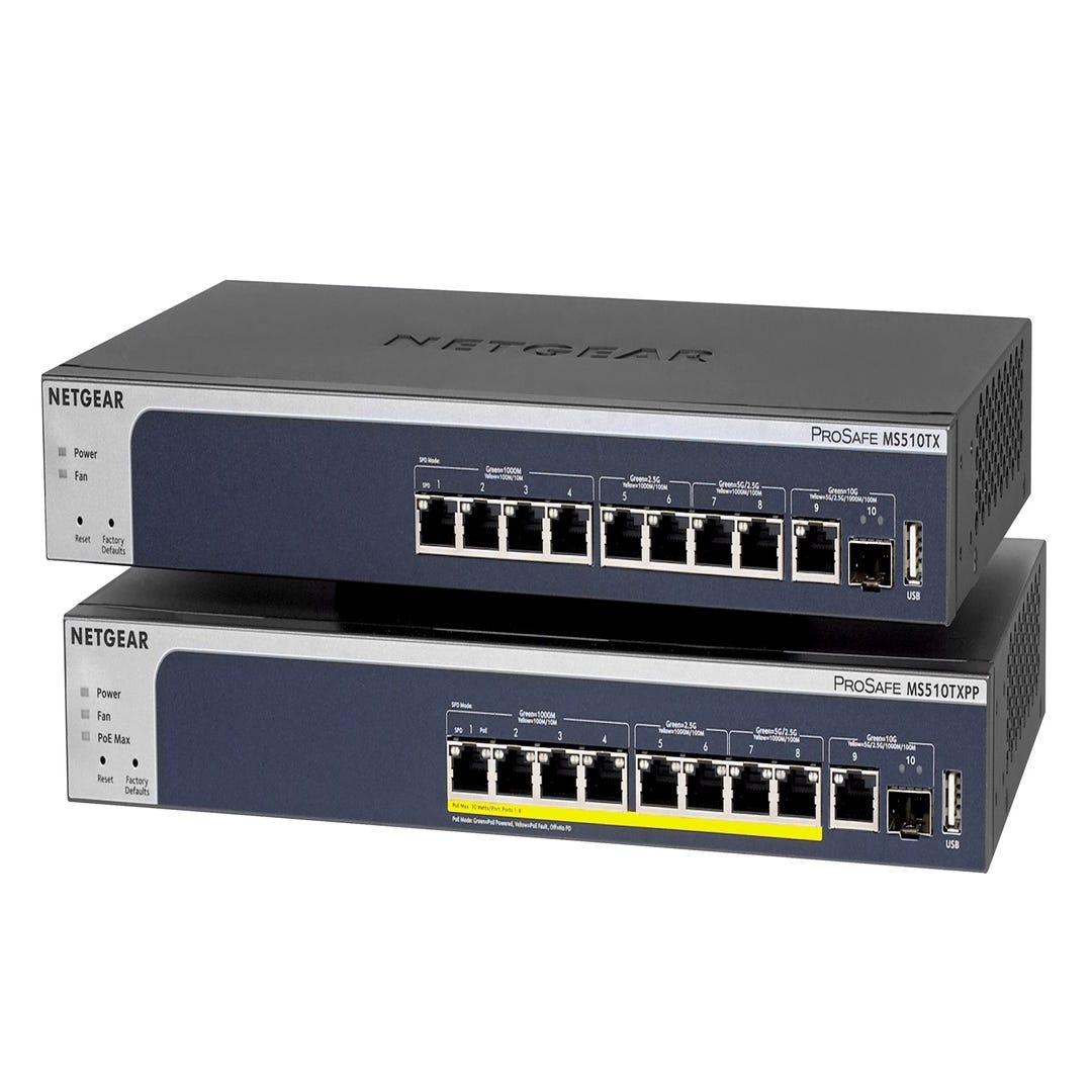 NETGEAR MS510TXPP Switch Ethernet manageable PoE+ 180W 8 ports 2.5Gbps et 1 port 10 Gigabit + 1x SFP+ Rackable 5