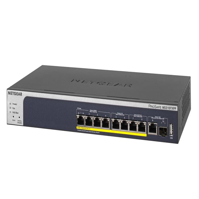 NETGEAR MS510TXPP Switch Ethernet manageable PoE+ 180W 8 ports 2.5Gbps et 1 port 10 Gigabit + 1x SFP+ Rackable 2