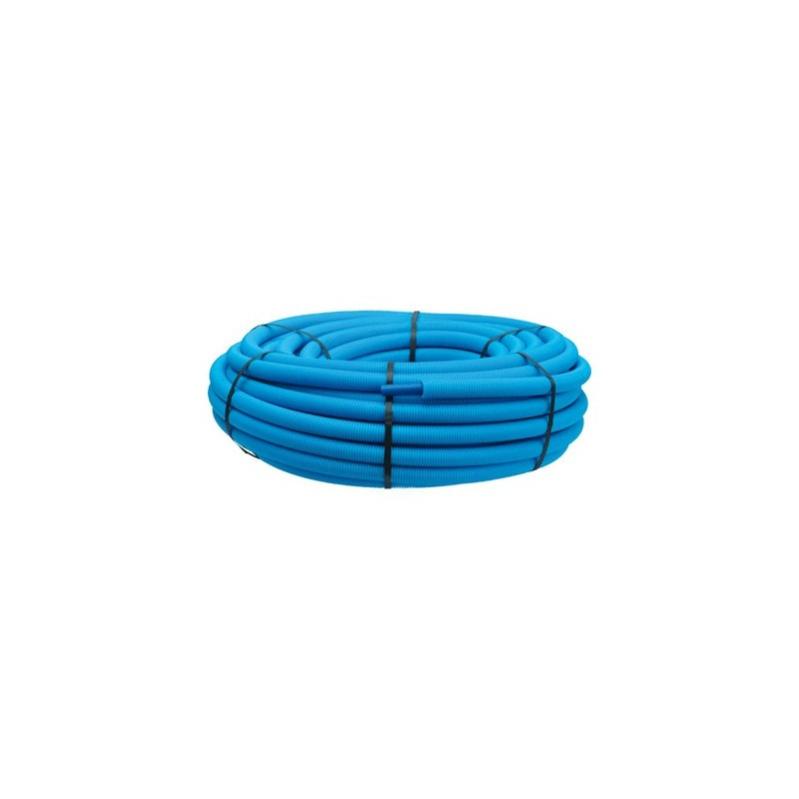 Tube PER polyéthylène prégainé couronne 12x1 100m bleu