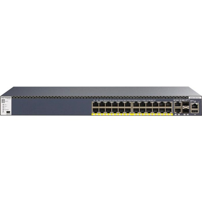 Switch Ethernet NETGEAR GSM4328PA100NES Niv3 24 ports Gigabit PoE+ & 4p 10G 0