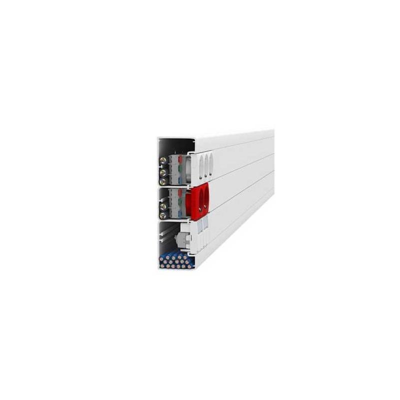 Goulotte PVC Optiline 45 à clipsage direct - L185 x H55mm