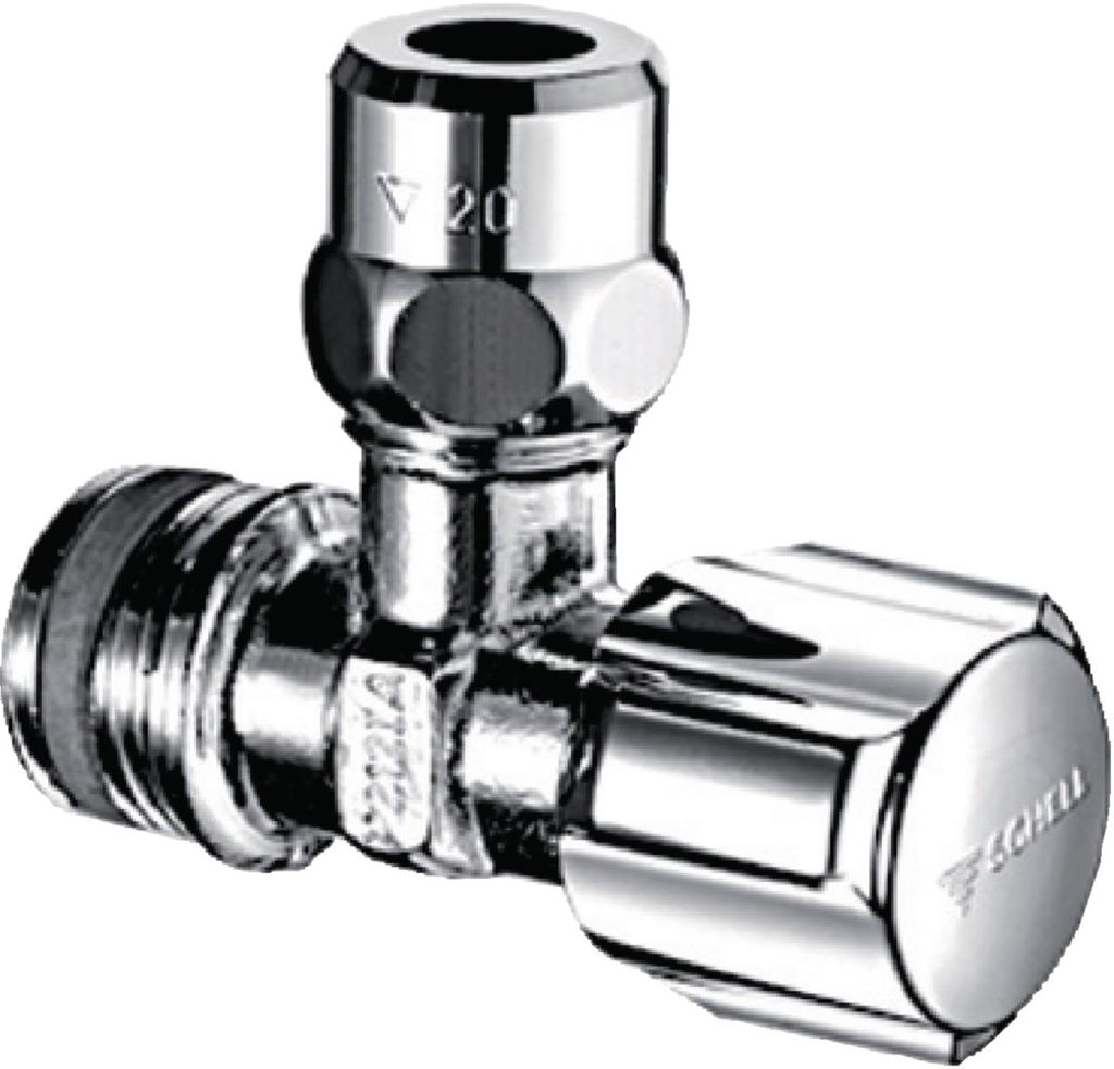 Robinet Equerre Schell Comfort Chrome 12 X 17 A/rosaces, Ref. 049060699
