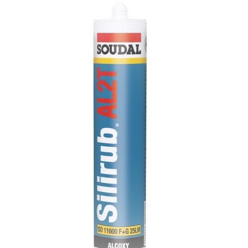 Mastic silicone Silirub AL2T beige cartouche 300ml - SOUDAL - 120650 0
