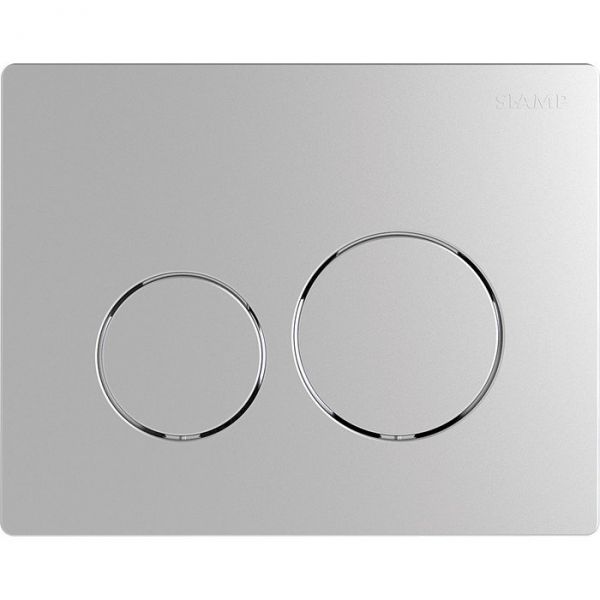 Plaque de commande sphère chromé mat brillant double - INGENIO - Siamp