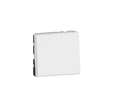 bouton poussoir - 2 modules - 6a - blanc antimicrobien - legrand mosaic 078715l