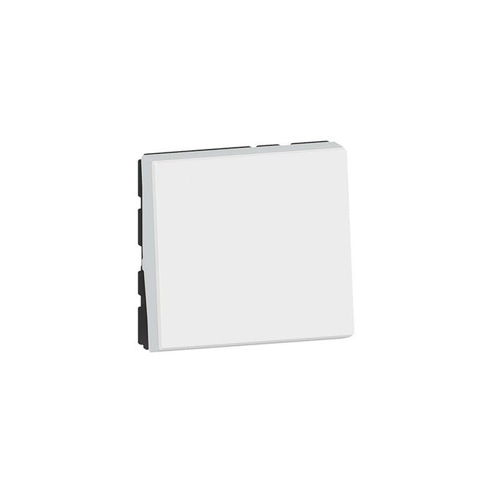 bouton poussoir - 2 modules - 6a - blanc antimicrobien - legrand mosaic 078715l 0