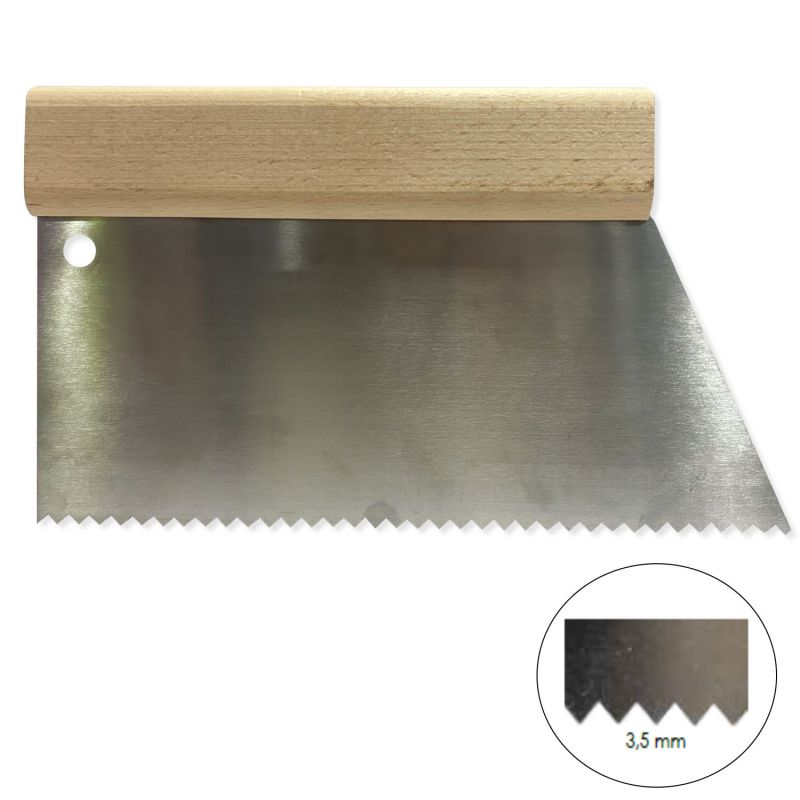 Spatule Dentée 25cm Dents 3.5mm Pour Résine étanchéité - - 25cm Dents 3.5mm - Arcane Industries