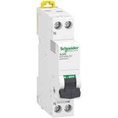 disjoncteur - schneider acti9 idt40n - 2 pôles - 1a - type d - 10 ka - schneider electric a9p34601 0