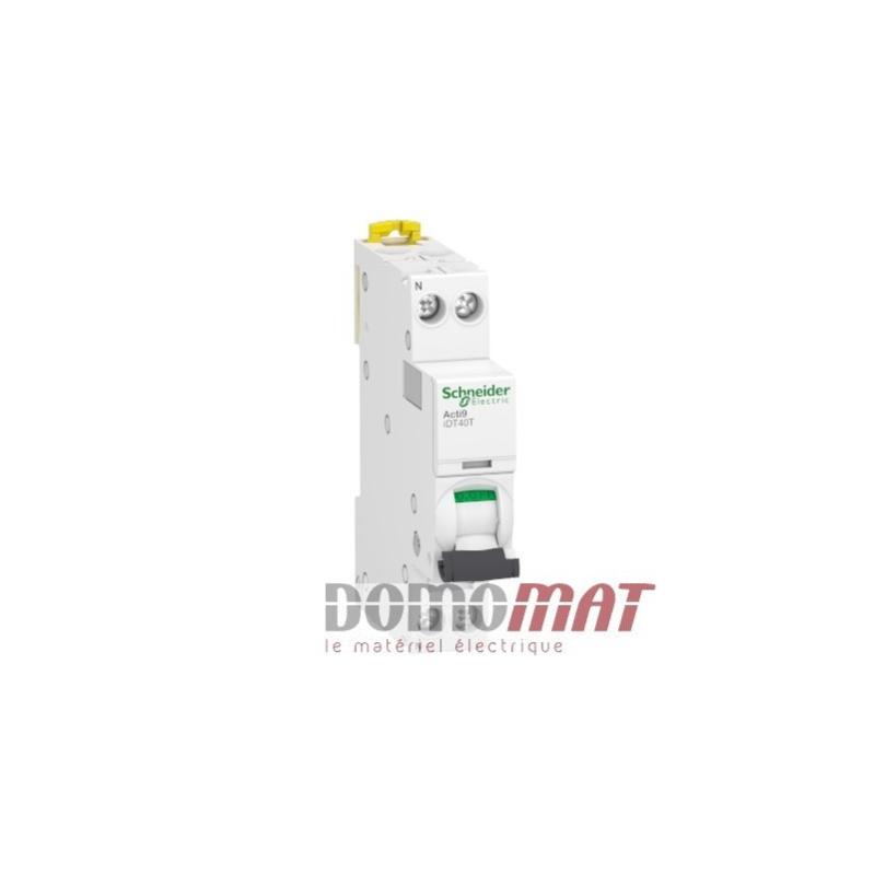 Disjoncteur 4A - iDT40T Acti9 - 6kA - Courbe C - 1P+N