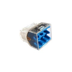 Bornes de connexion rapide pour fil électrique FastLock - Gros conditionnement Bleu - 6 entrées - lot de 2500pces 0