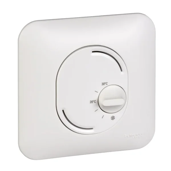 thermostat - blanc - 2 fils - schneider ovalis - complet ❘ Bricoman