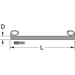 Ressort à cintrer KS, 14 mm - fil d'acier carré - 1