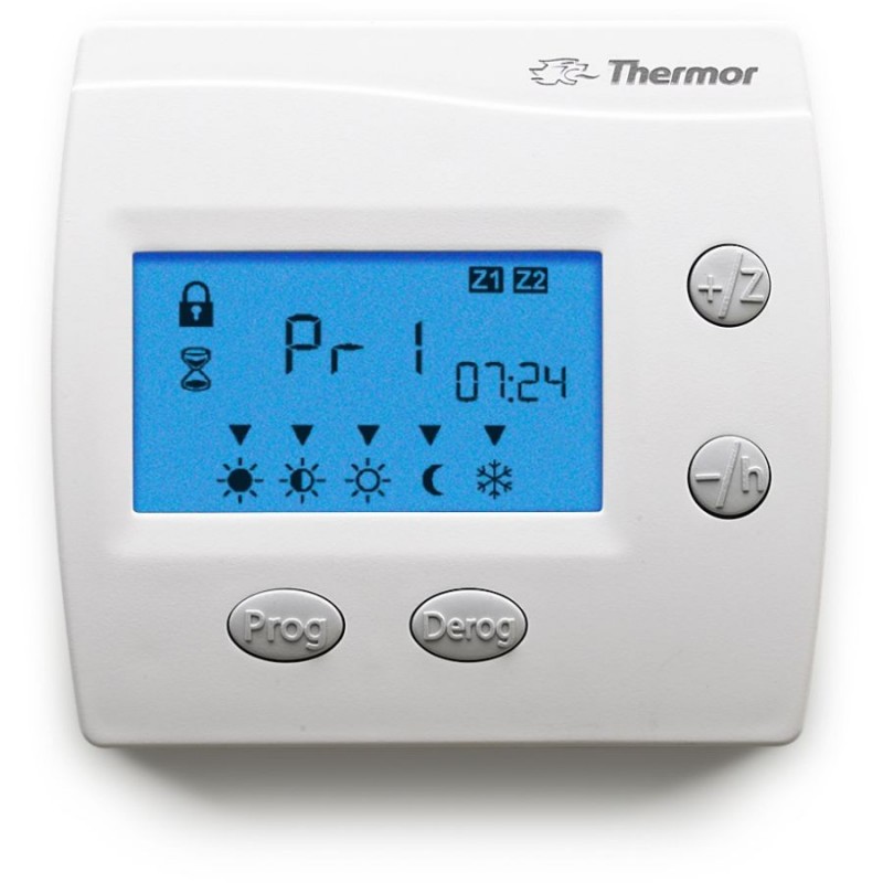 Thermor - 400422 -Thermostat d'ambiance Digital 2 Zones