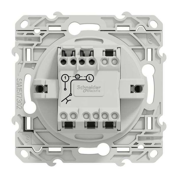 Interrupteur à carte Odace - 10 A - Aluminium 2