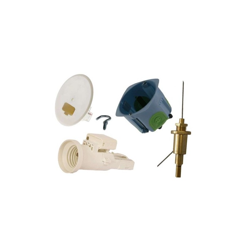 Point de centre DCL pour cloison sèche - XL Air'Métic -Ø 67mm - Système d'arrimage - Douille E27 - Axiale
