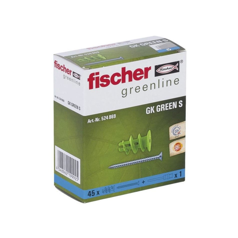 Fischer Cheville pour plaques de plâtre 35 mm 4.5 mm 524869 45 pc(s) 1