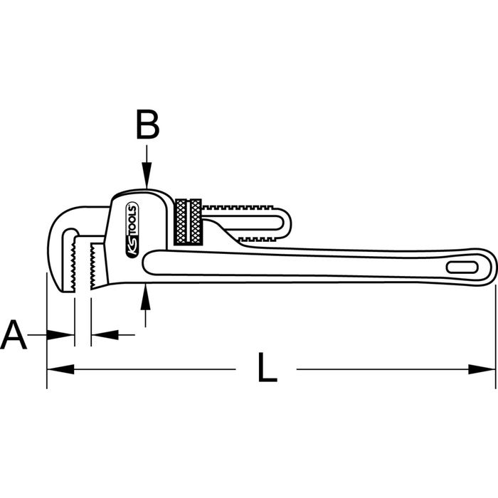 Clé serre-tube type Stillson acier, 1200 mm 4
