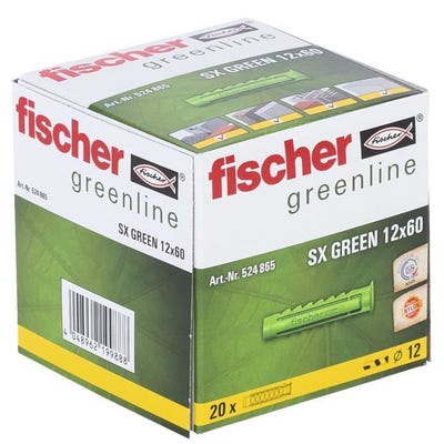 Fischer Cheville à expansion 60 mm 12 mm 524865 20 pc(s) 5