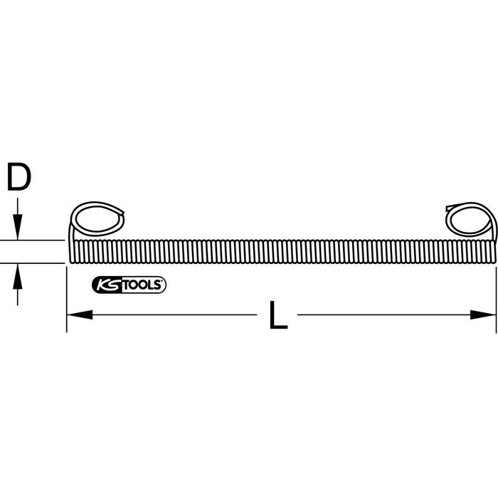 Ressort à cintrer KS, 18 mm - fil d'acier carré - 3
