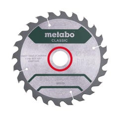 Lame de scie circulaire METABO Classic "Precision Cut Wood" 628675000 - 190x30mm - 24WZ - 30° 0