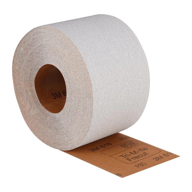 Rouleau de papier abrasif 618 115 mm granulation 320 pour vernis/métal SiC 3M