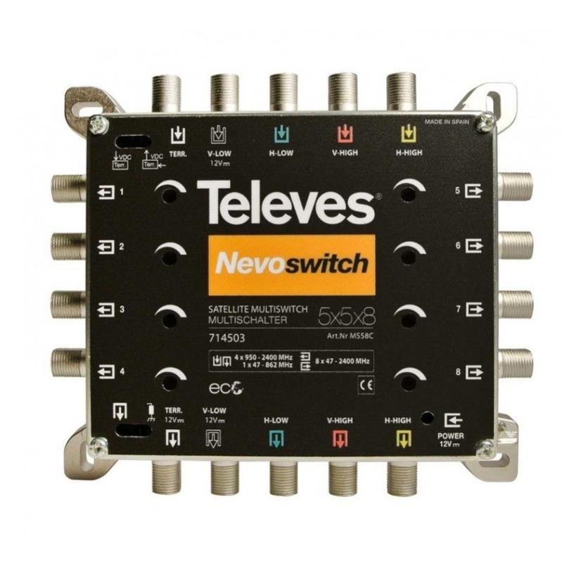 TELEVES Multiswitch 5x5x8 F Terminal/Cascadable