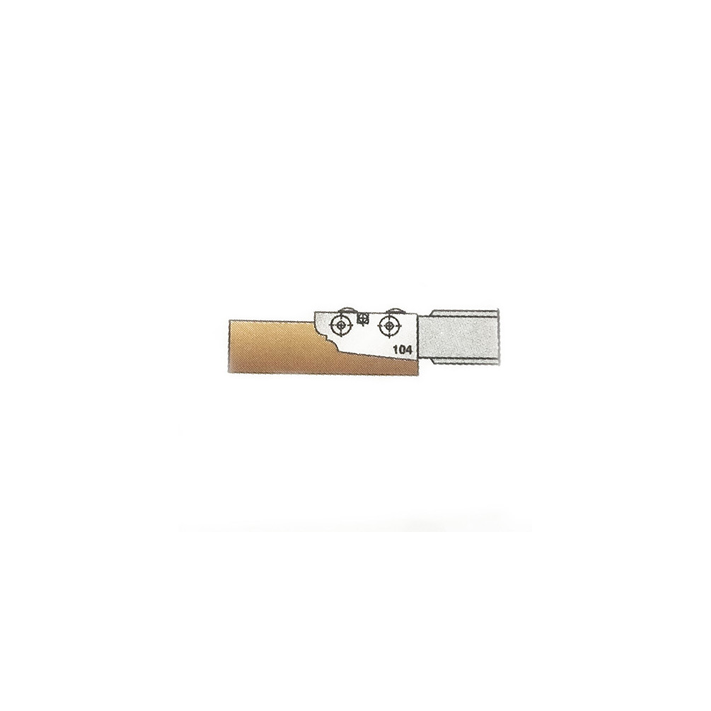 2 fers HM profil N°104 par-dessus 50 x 25 x 2 mm pour porte-outils 948.180.30.101