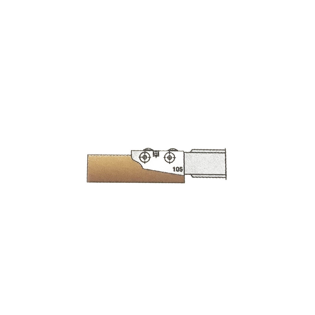 2 fers HM profil N°105 par-dessus 50 x 25 x 2 mm pour porte-outils 948.180.30.101